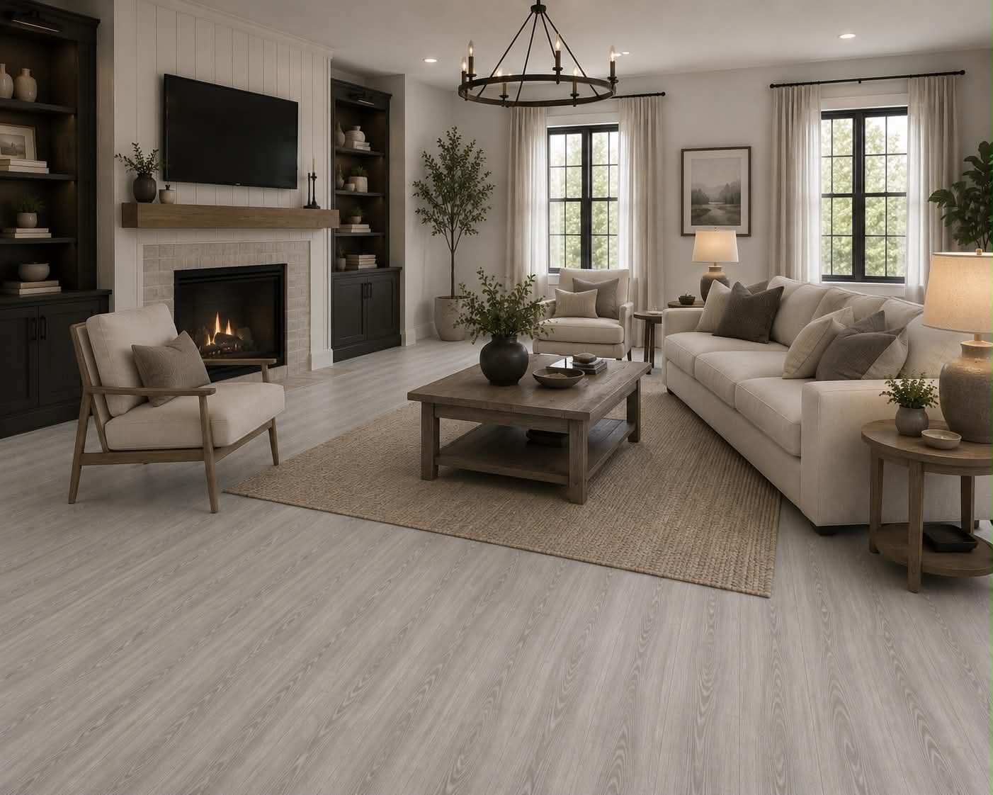 Sterling Gray Oak — Family Room